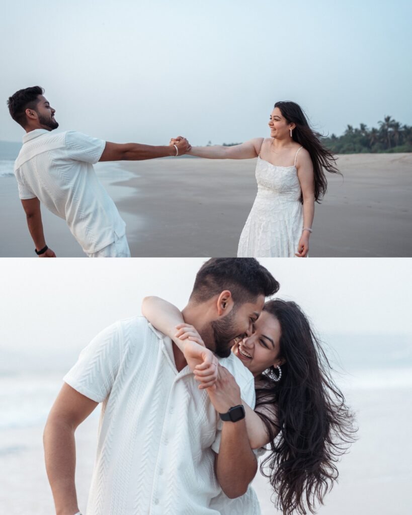 Goa beach pre-wedding shoot by Pavan Soni