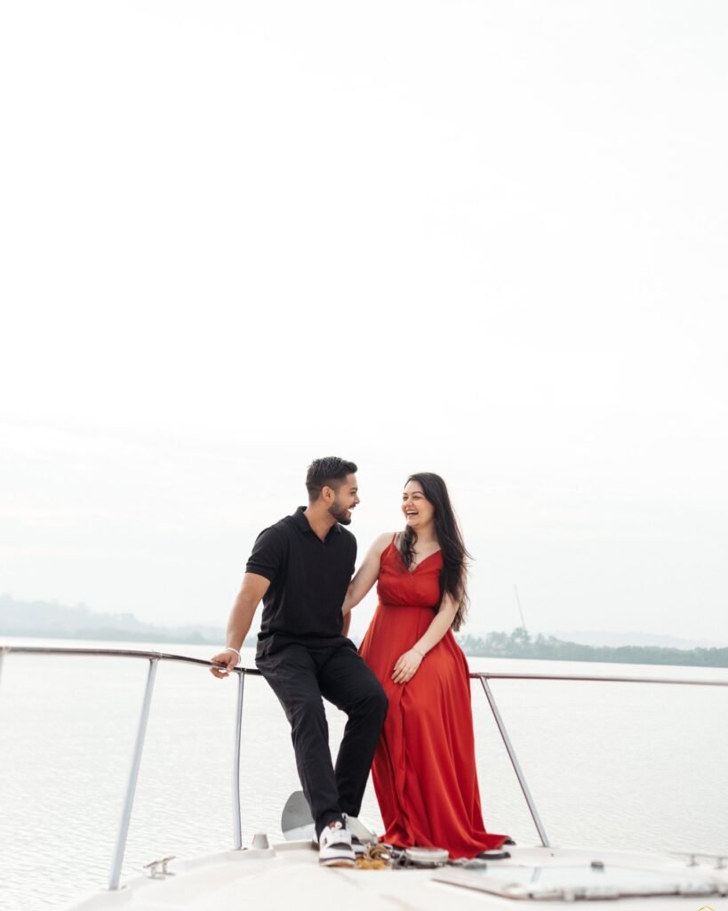 Goa beach and yacht pre-wedding shoot by Pavan Soni 12