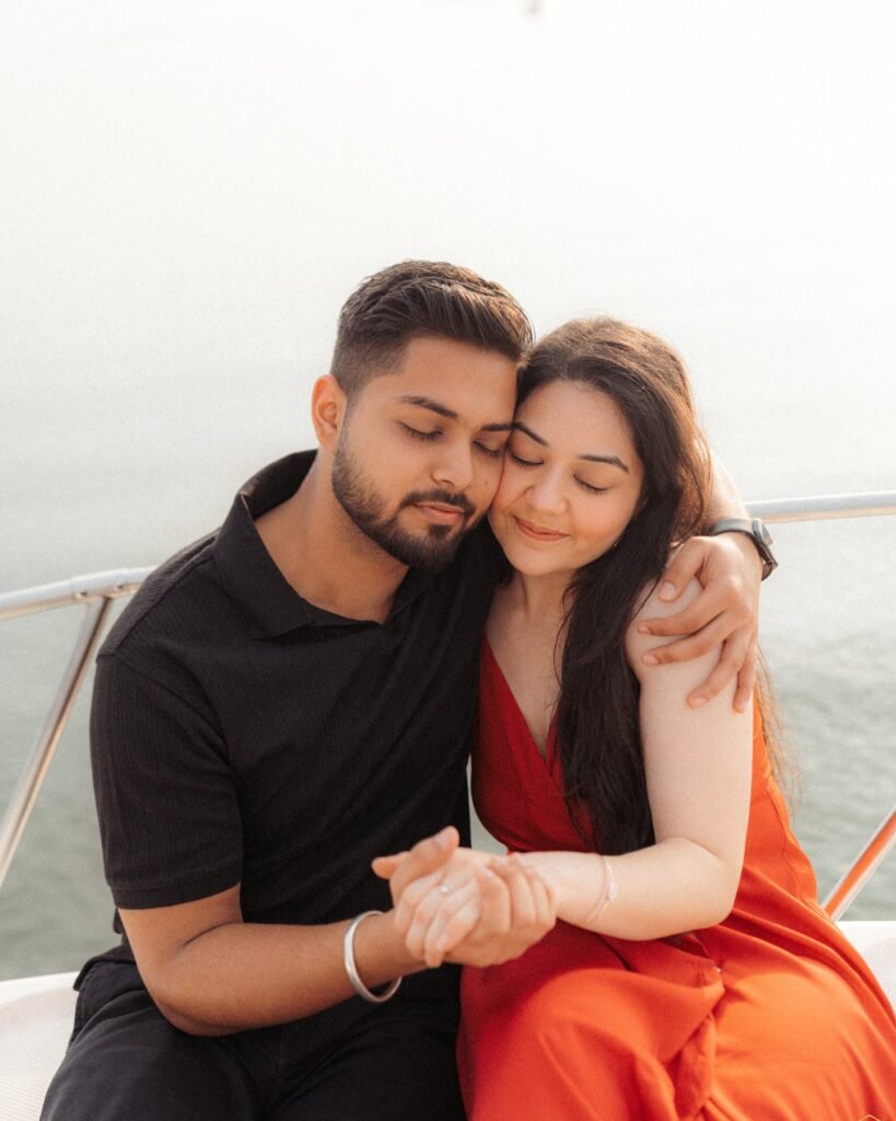 Goa beach and yacht pre-wedding shoot by Pavan Soni 15