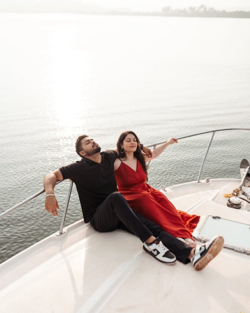 Goa beach and yacht pre-wedding shoot by Pavan Soni 16